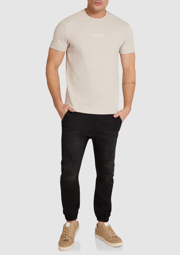 Onyx Stretch Denim Jogger