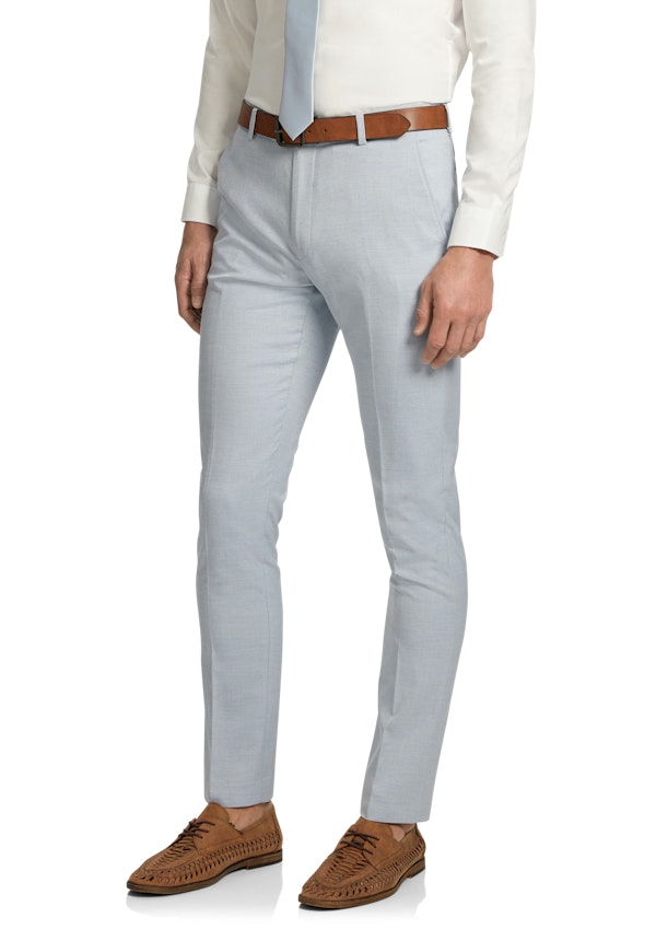 Light Blue Marlo Twill Skinny Suit