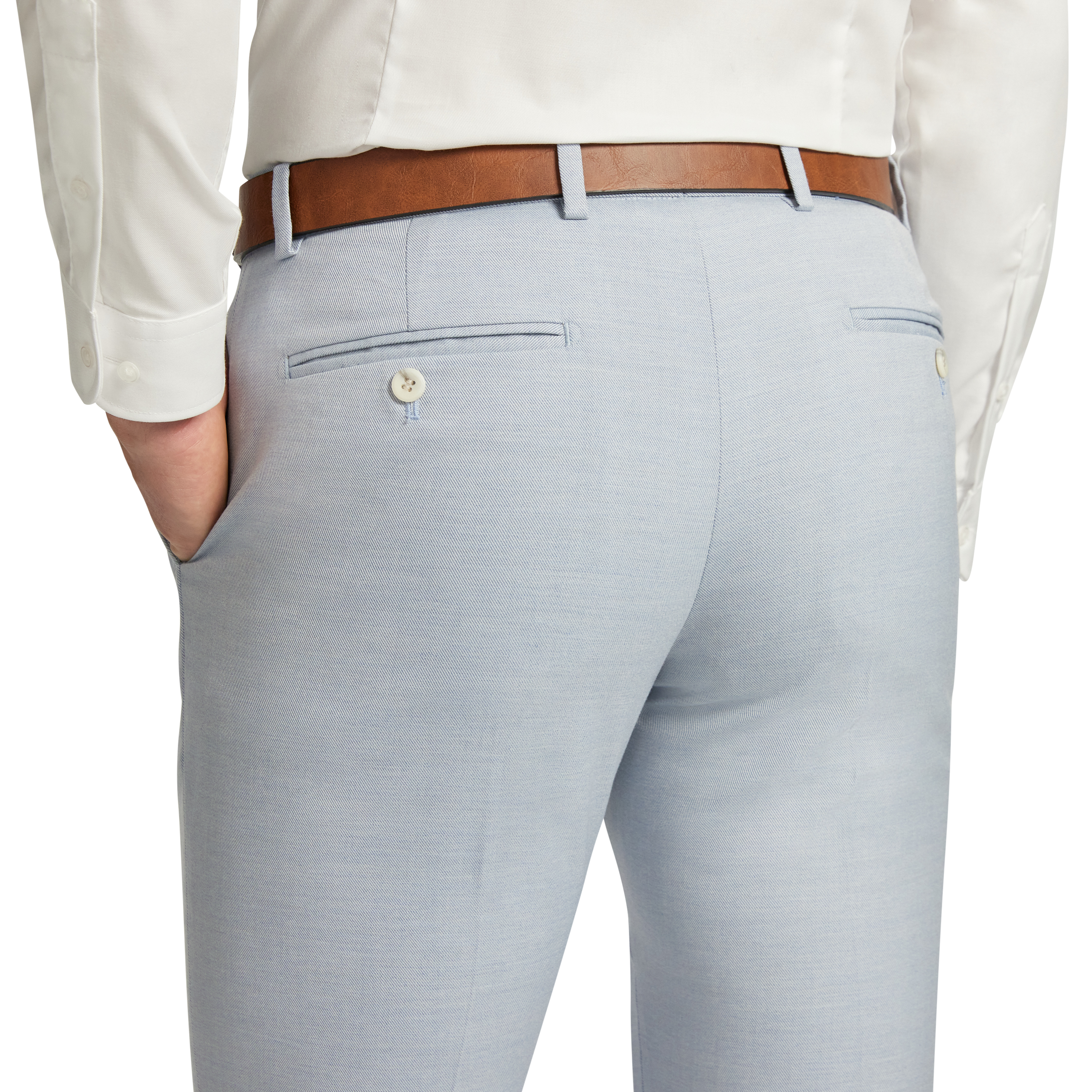 Light Blue Marlo Skinny Twill Dress Pant