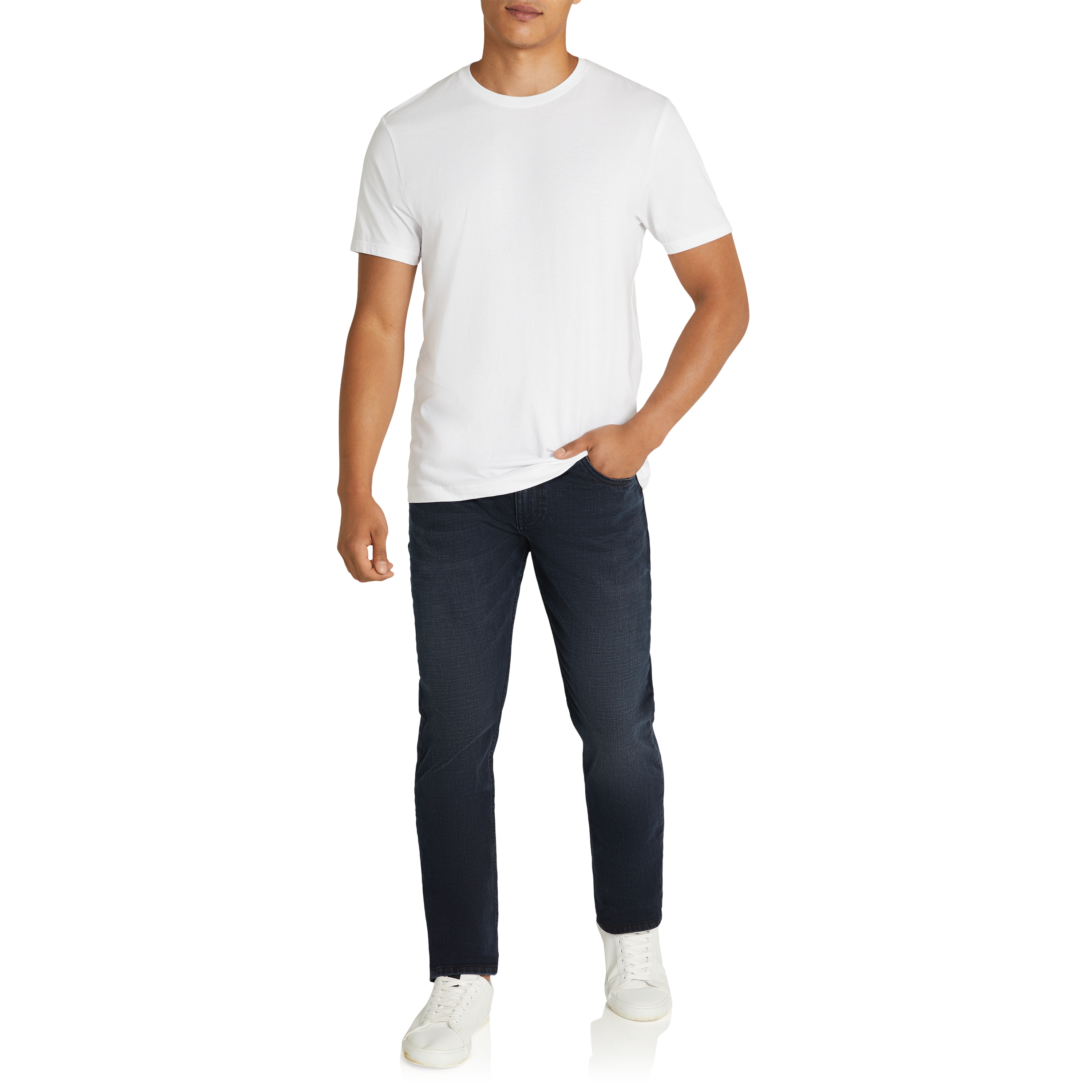 Dark Denim Avi Straight Stretch Jean