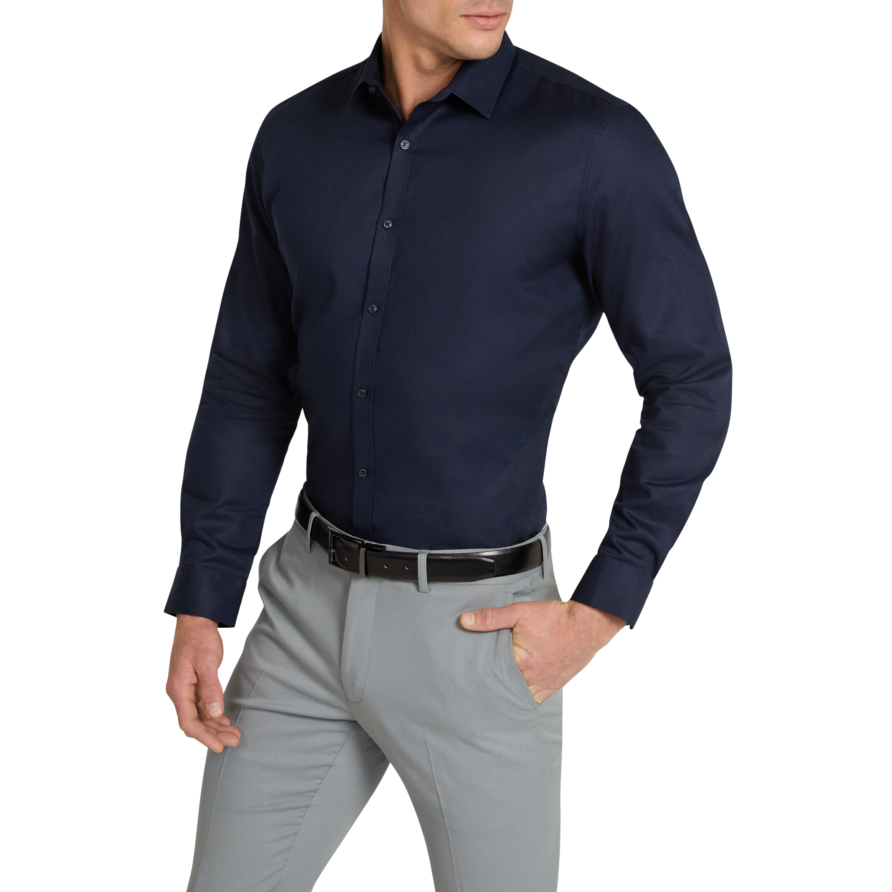 Navy London Classic Dress Shirt