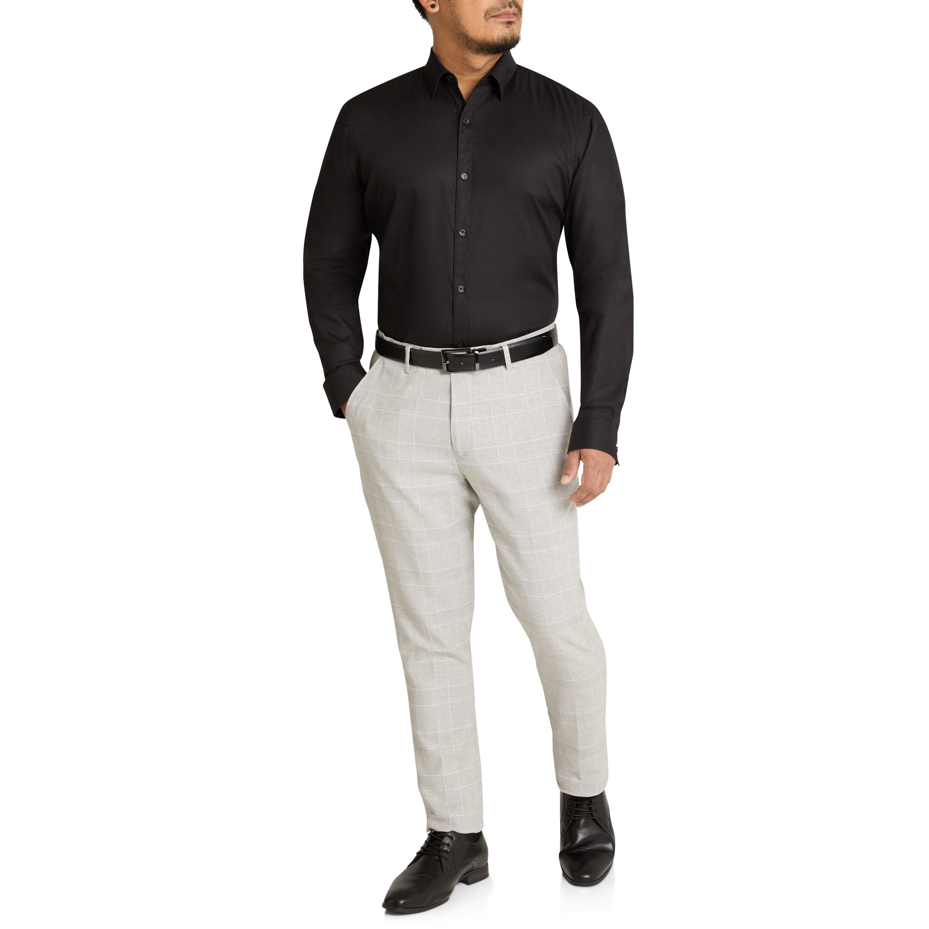 Black Cardiff Classic Dress Shirt