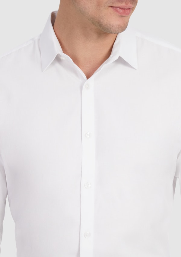 White Cardiff Classic Dress Shirt