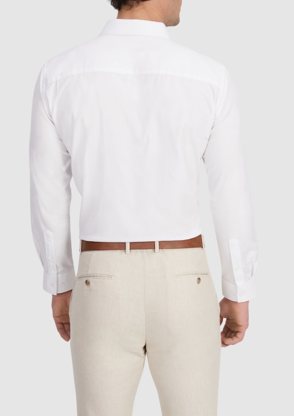 White Cardiff Classic Dress Shirt