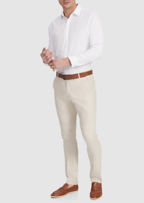 White Cardiff Classic Dress Shirt