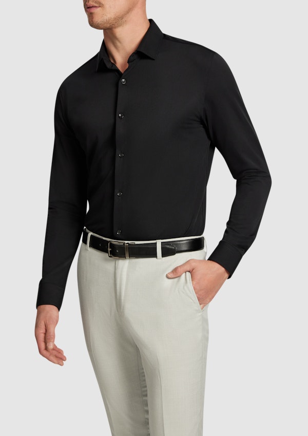 Black Creston Super Stretch Slim Dress Shirt