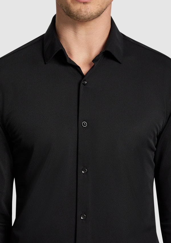 Black Creston Super Stretch Slim Dress Shirt