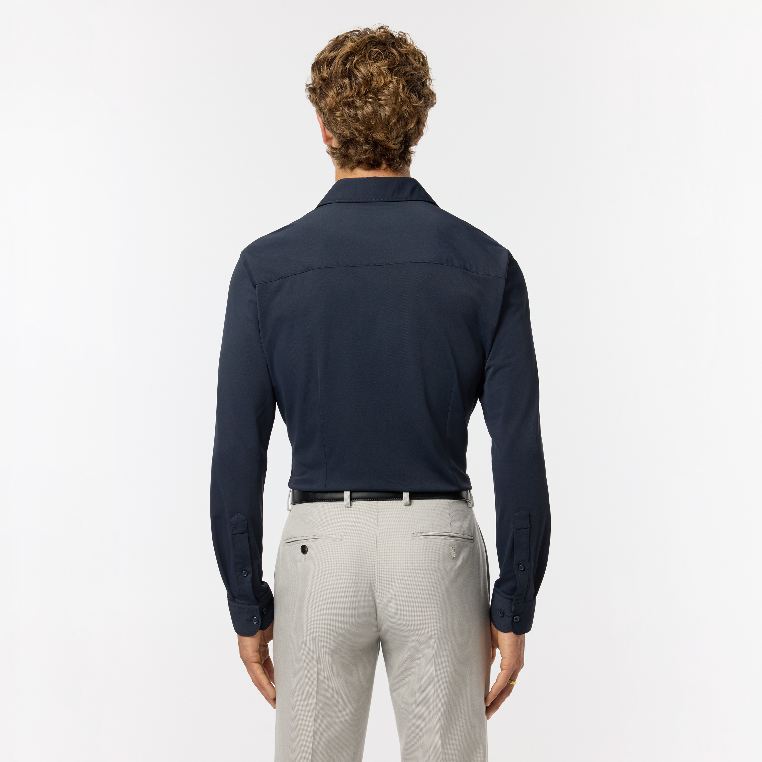 Navy Creston Super Stretch Slim Dress Shirt