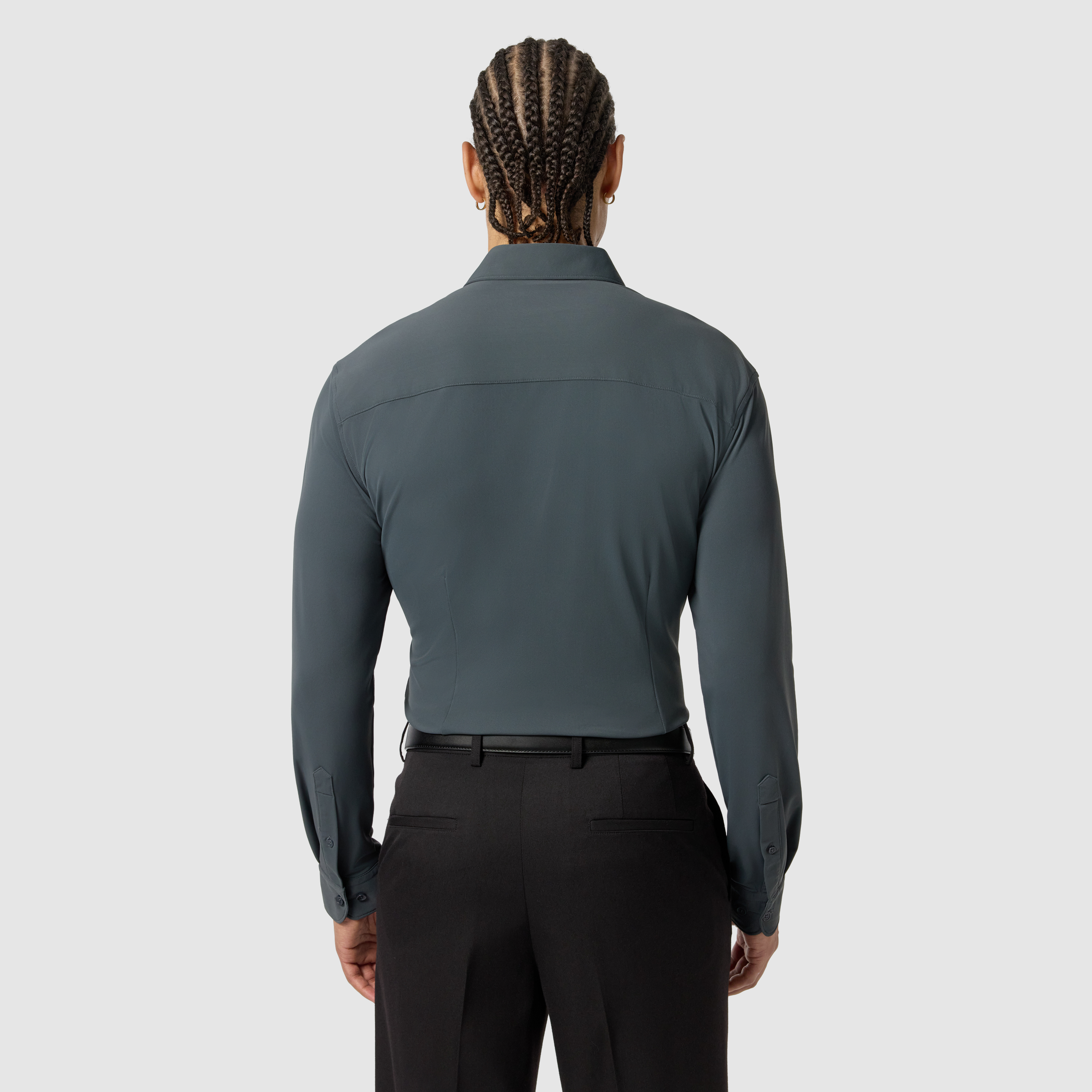 Petrol Green Creston Super Stretch Slim Dress Shirt