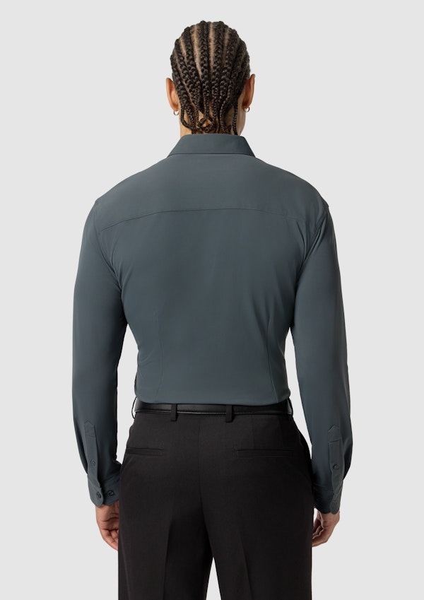 Petrol Green Creston Super Stretch Slim Dress Shirt