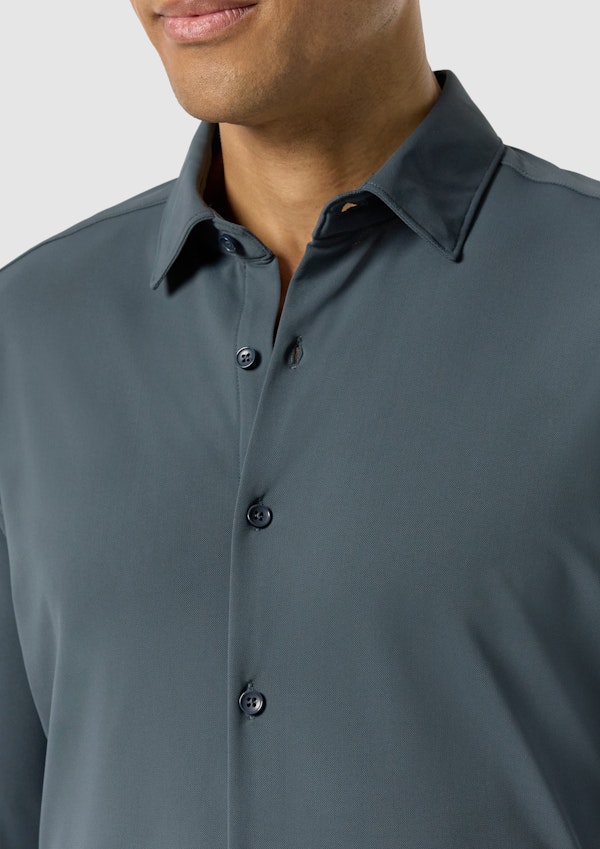 Petrol Green Creston Super Stretch Slim Dress Shirt