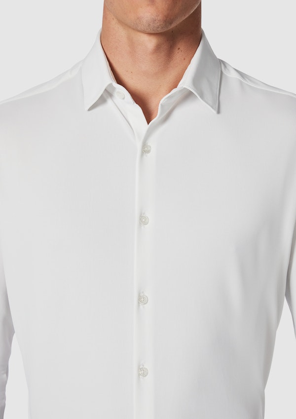 White Creston Super Stretch Slim Dress Shirt