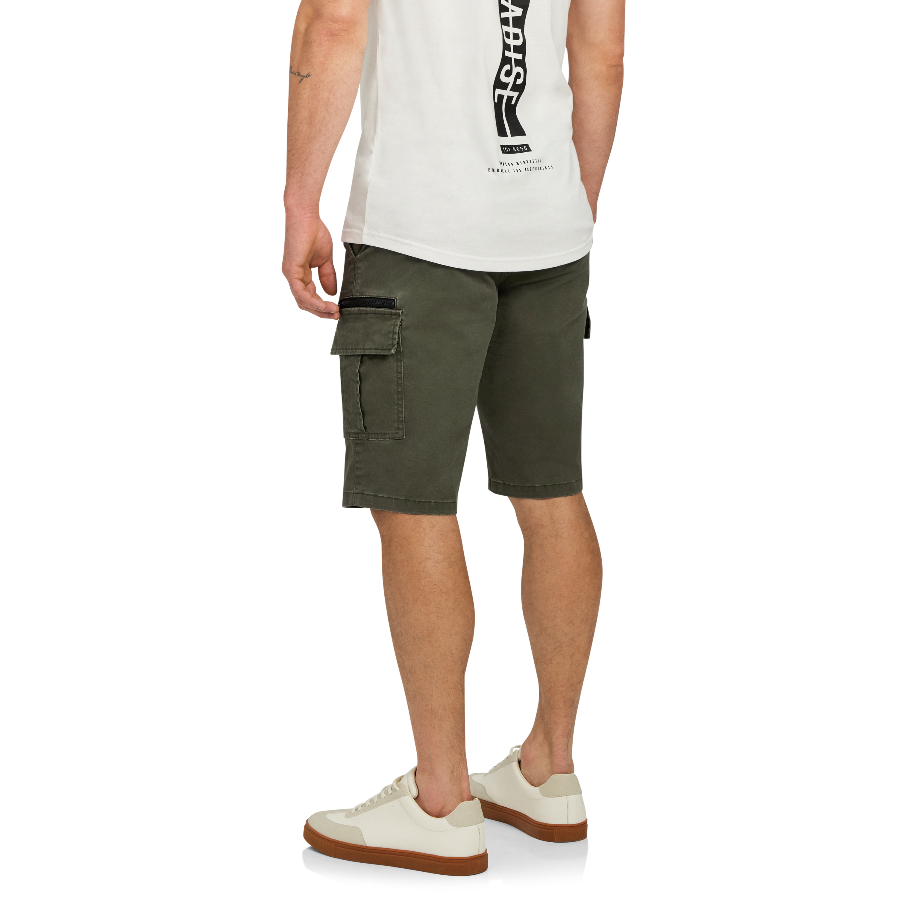 Military Green Heath Stretch Cargo Short