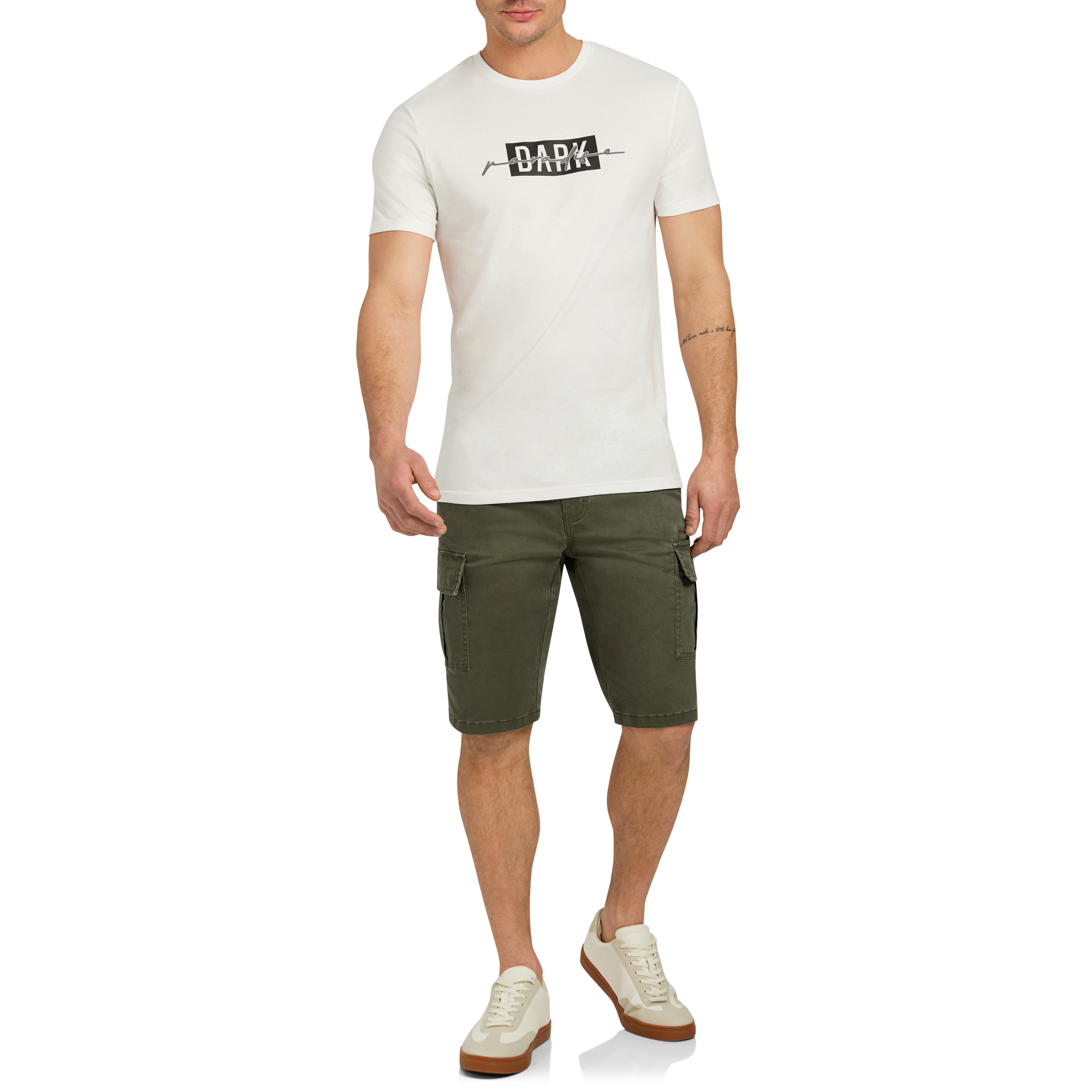 Military Green Heath Stretch Cargo Short