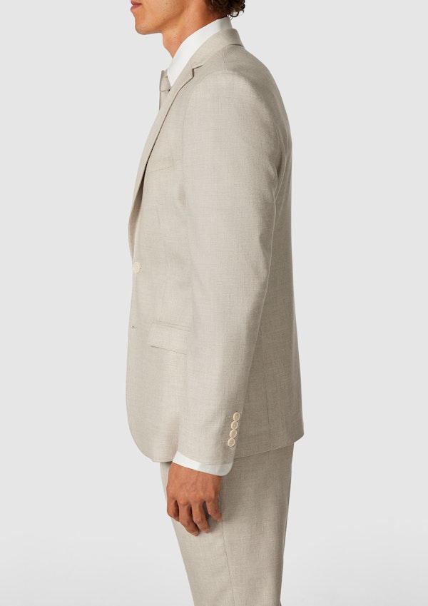 Sand Seville Slim Stretch Suit Jacket