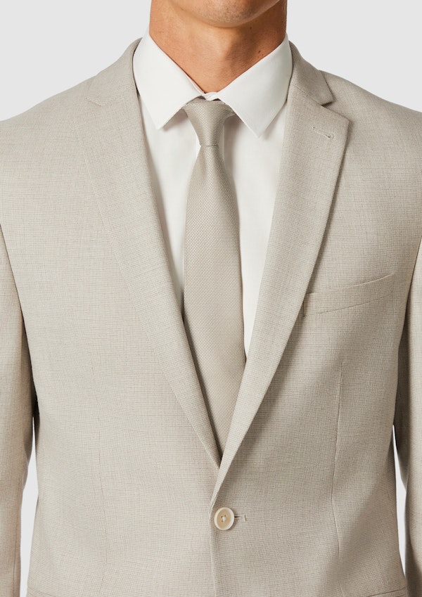 Sand Seville Slim Stretch Suit Jacket