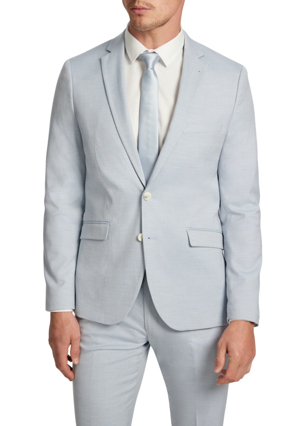 Light Blue Marlo Twill Skinny Suit