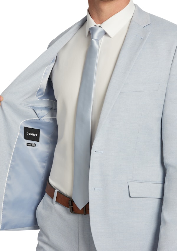 Light Blue Marlo Twill Skinny Suit