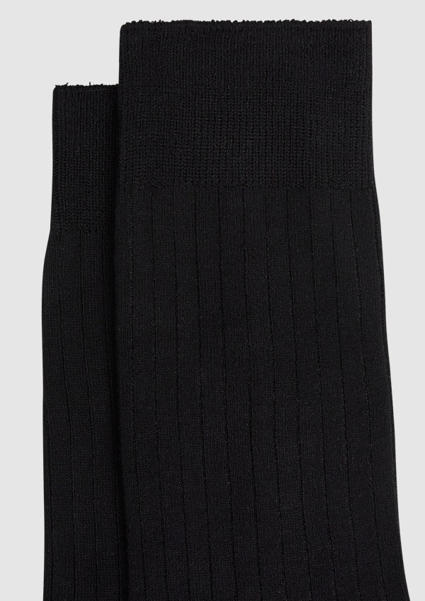 Black Rib Dress Sock