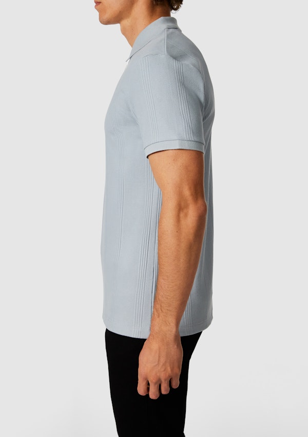 Light Blue Dario Quarter Zip Smart Polo