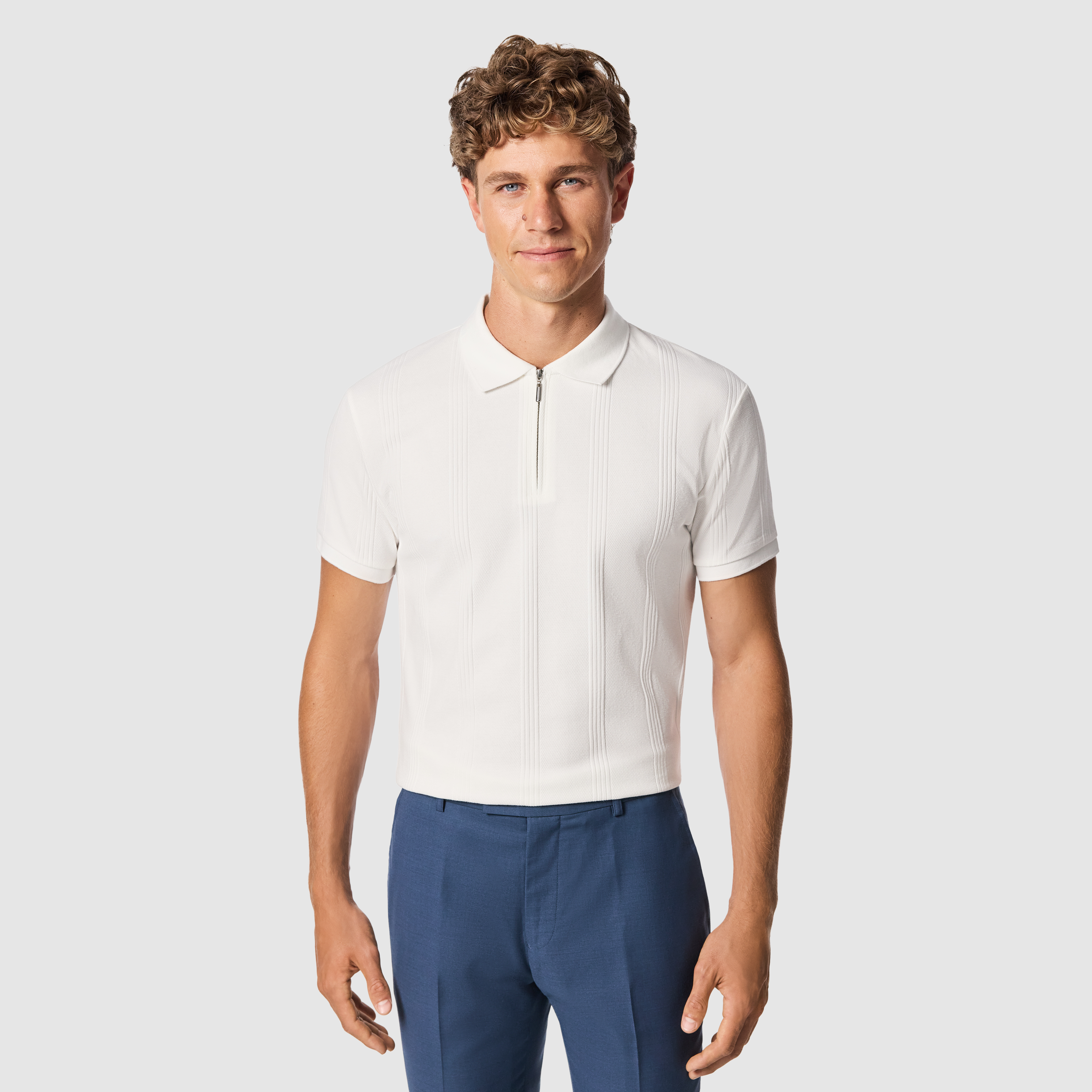 Dario Quarter Zip Smart Polo