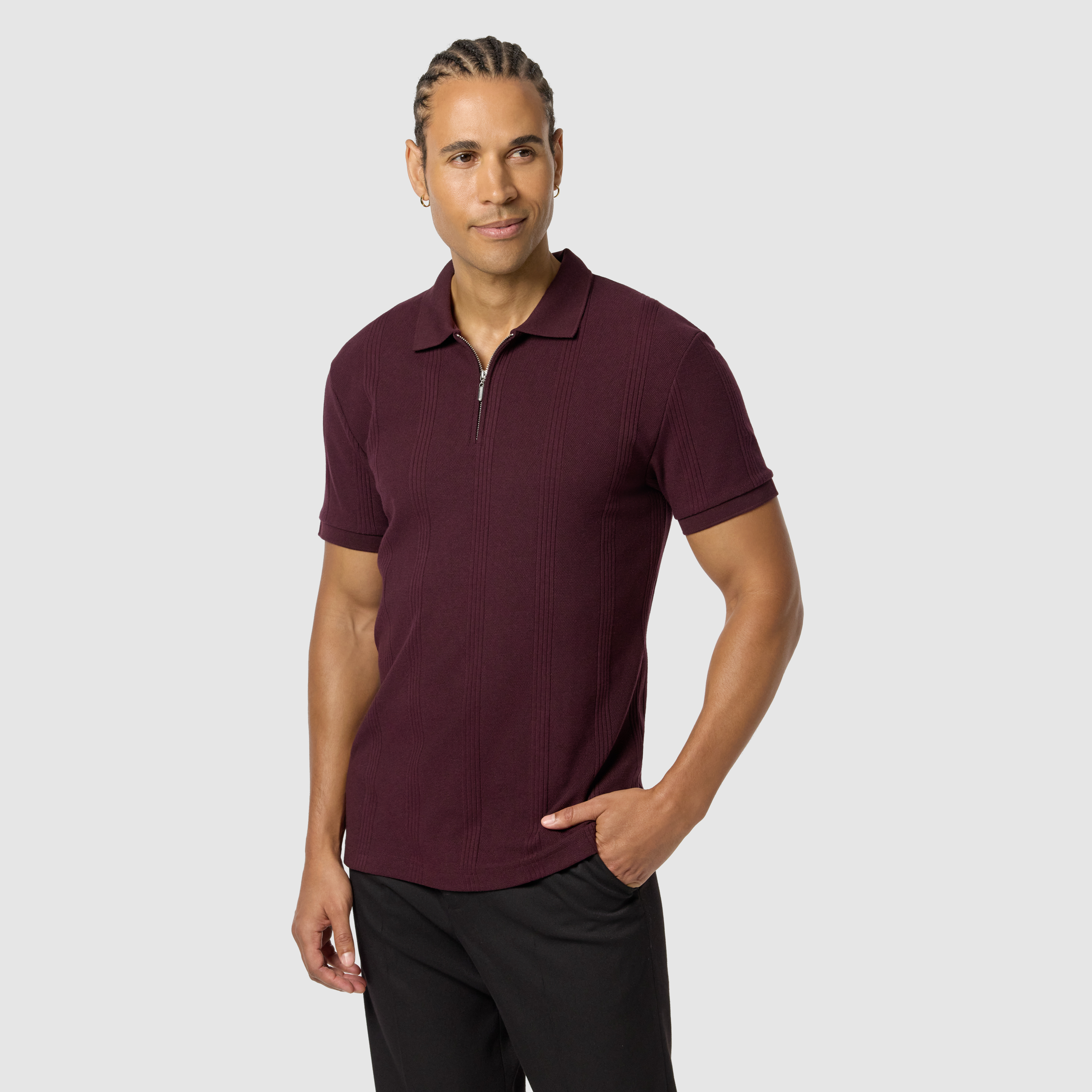 Dario Quarter Zip Smart Polo