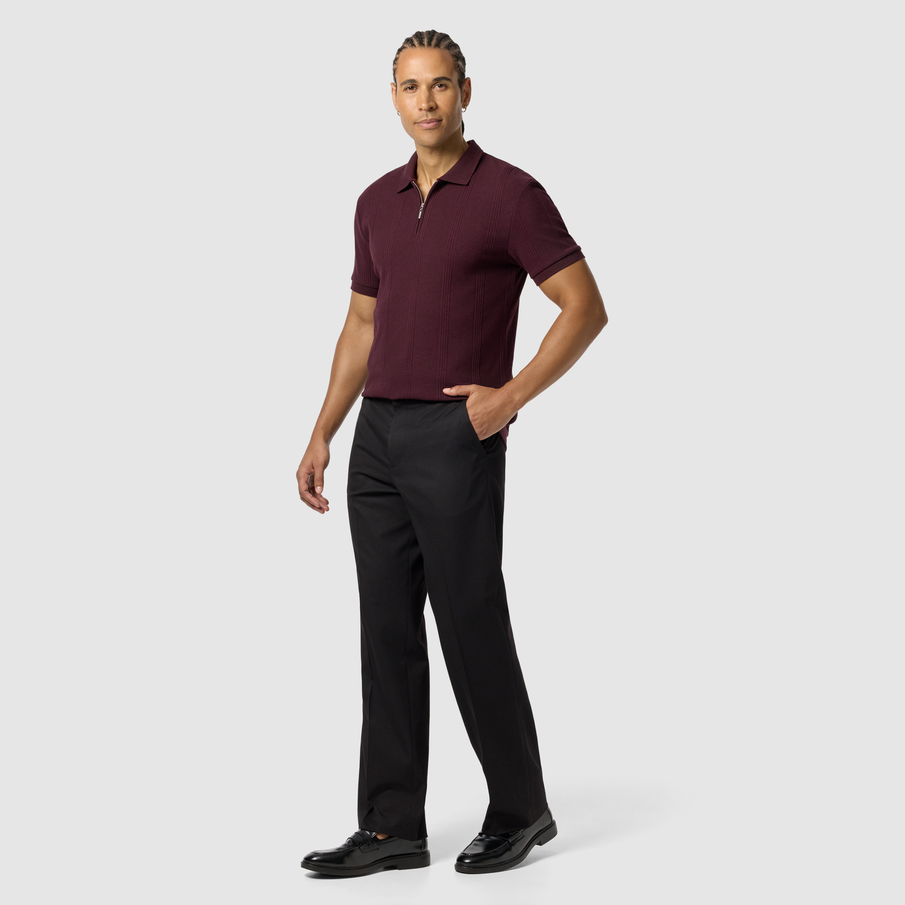 Dario Quarter Zip Smart Polo