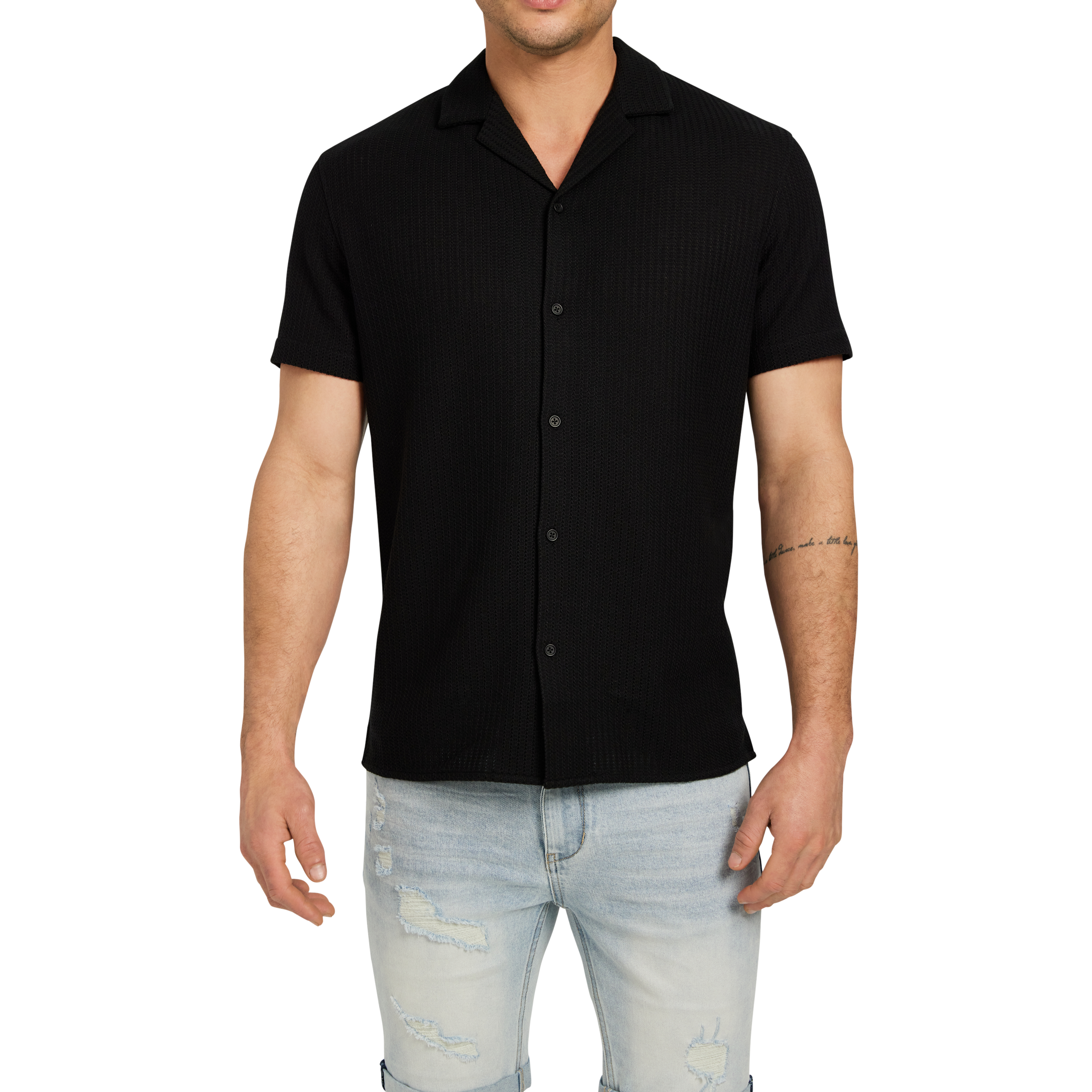 Black Matera Textured Shirt