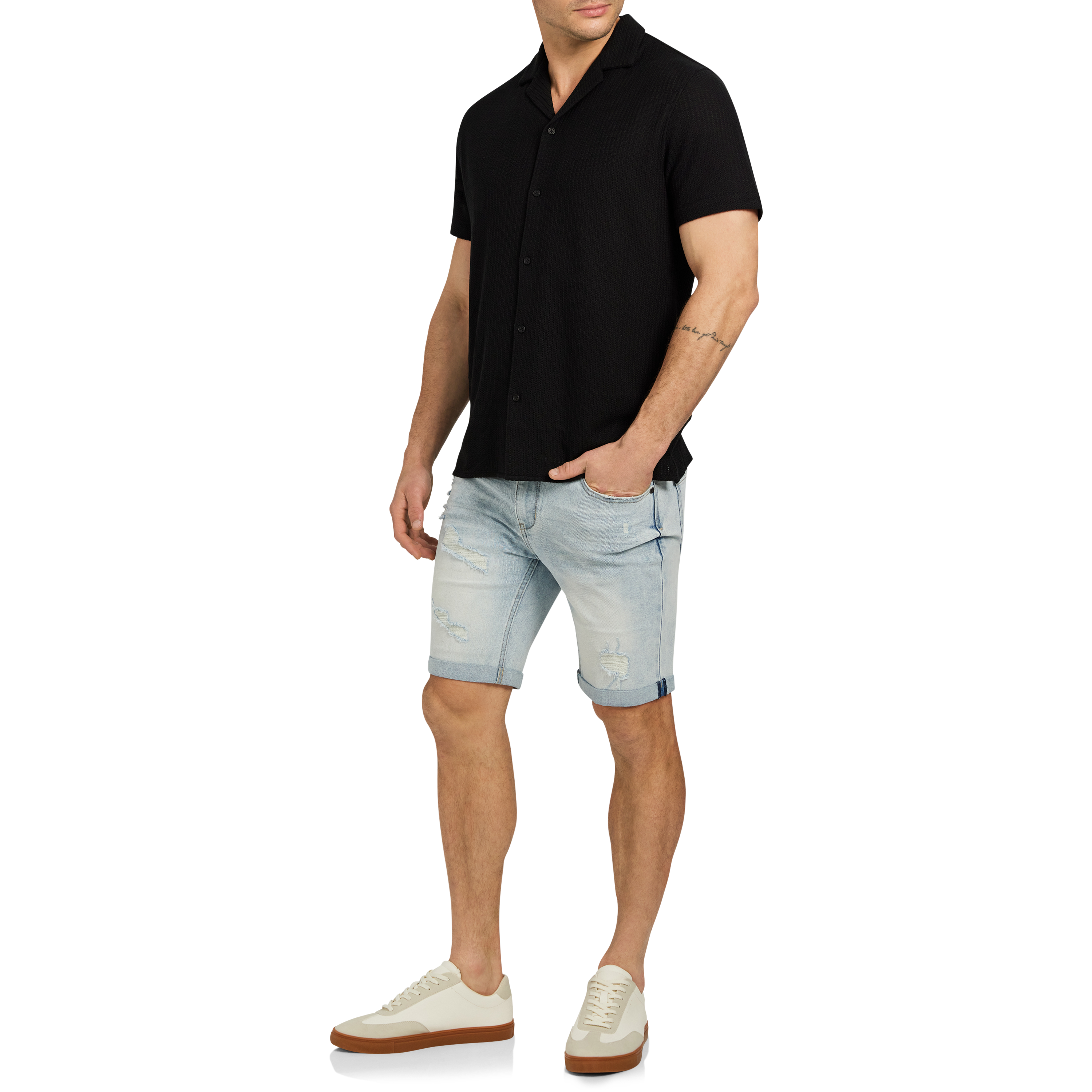 Black Matera Textured Shirt