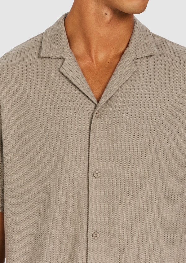 Khaki Matera Textured Shirt