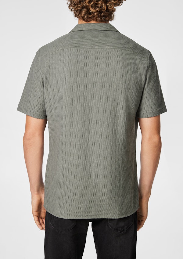 Military Green Matera Textured Shirt