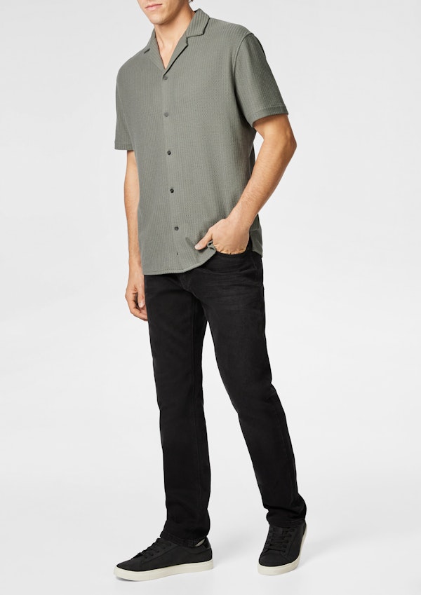 Military Green Matera Textured Shirt