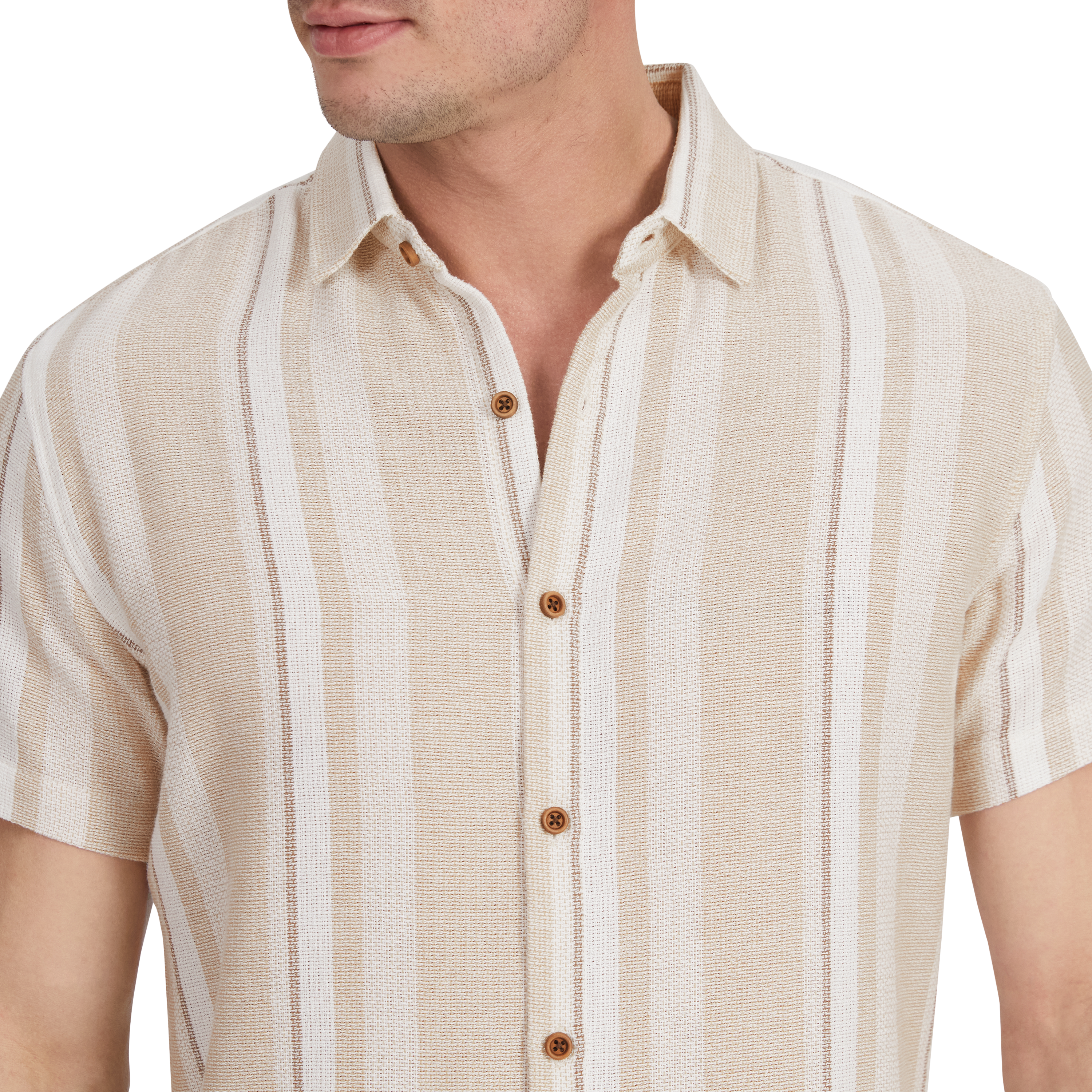River Stripe Knitted Short Sleeve Shirt