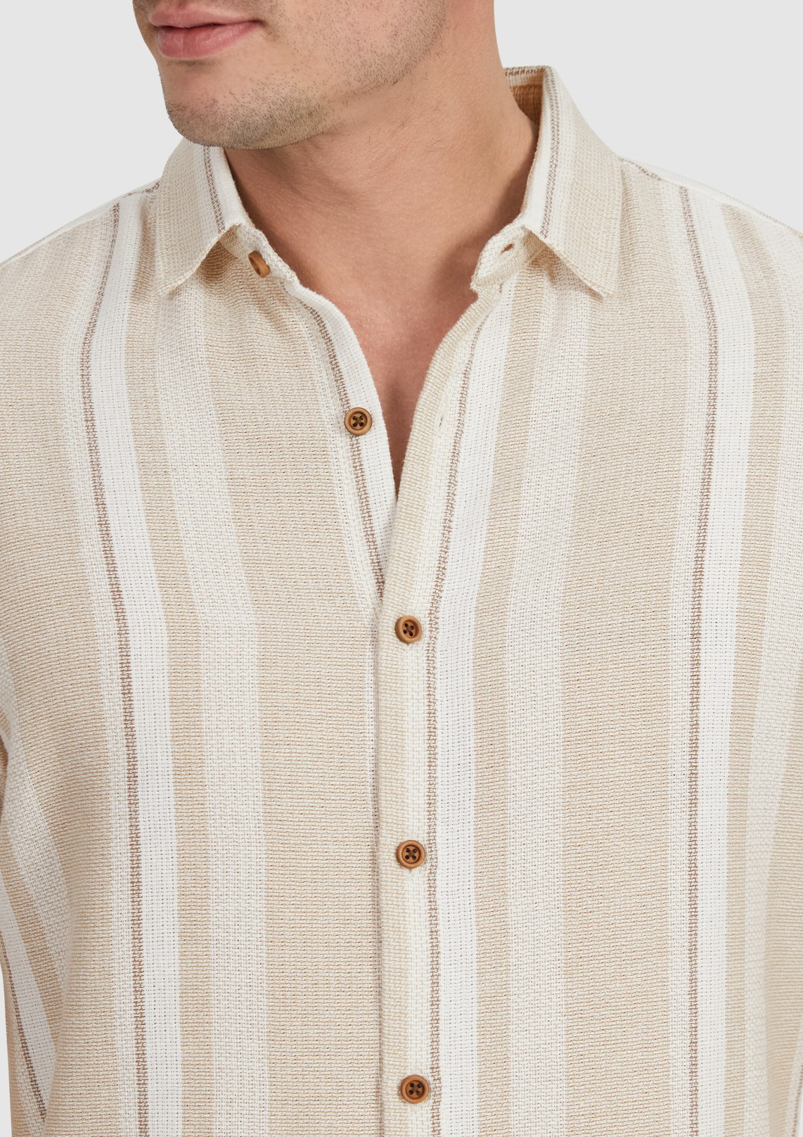 River Stripe Knitted Short Sleeve Shirt