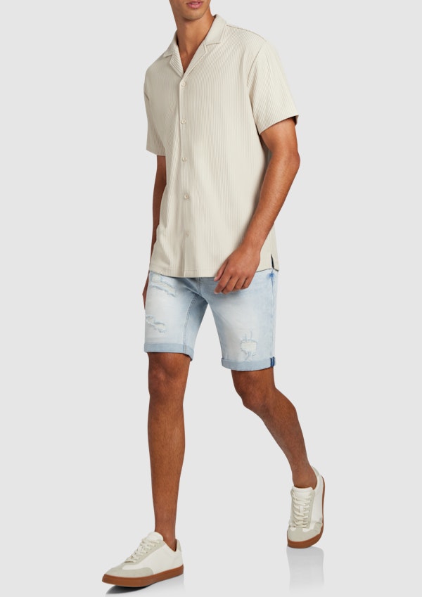 Sand Kaius Textured Short Sleeve Shirt