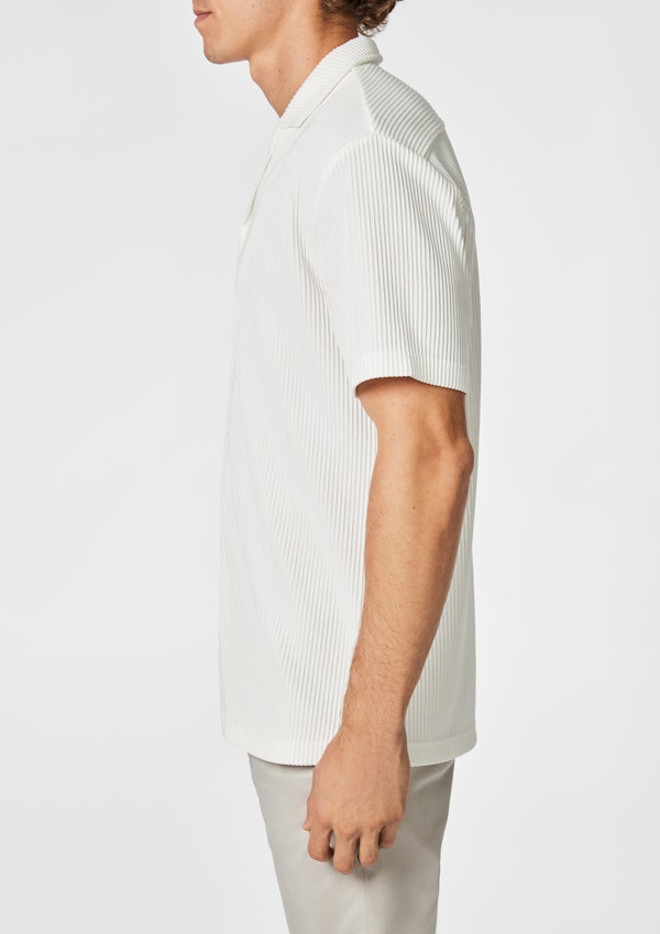 White Kaius Textured Short Sleeve Shirt
