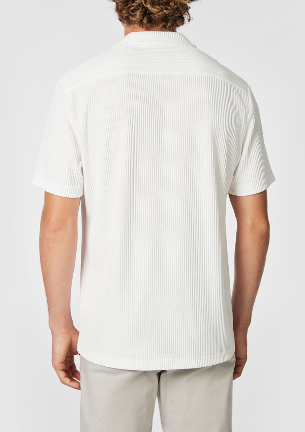 White Kaius Textured Short Sleeve Shirt