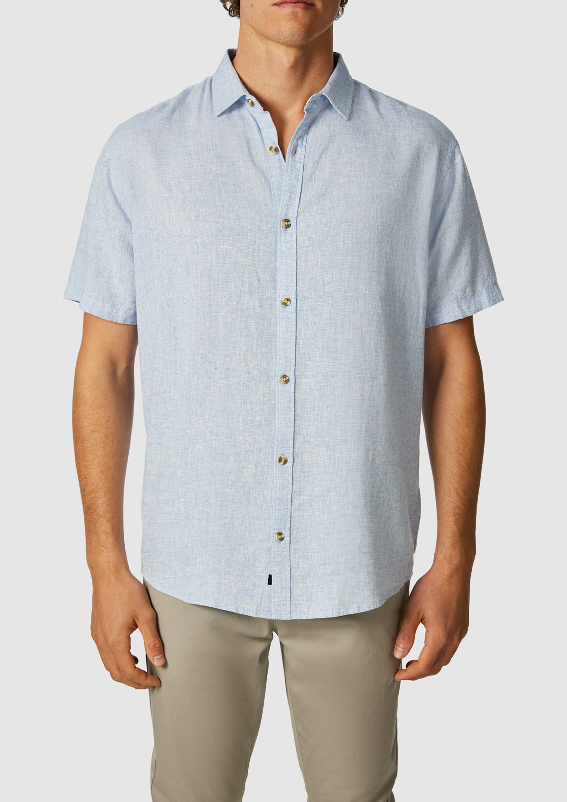 Kieran Linen Blend Short Sleeve Shirt