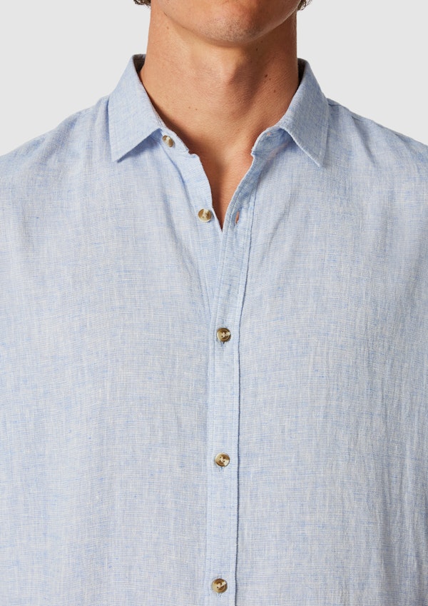 Kieran Linen Blend Short Sleeve Shirt