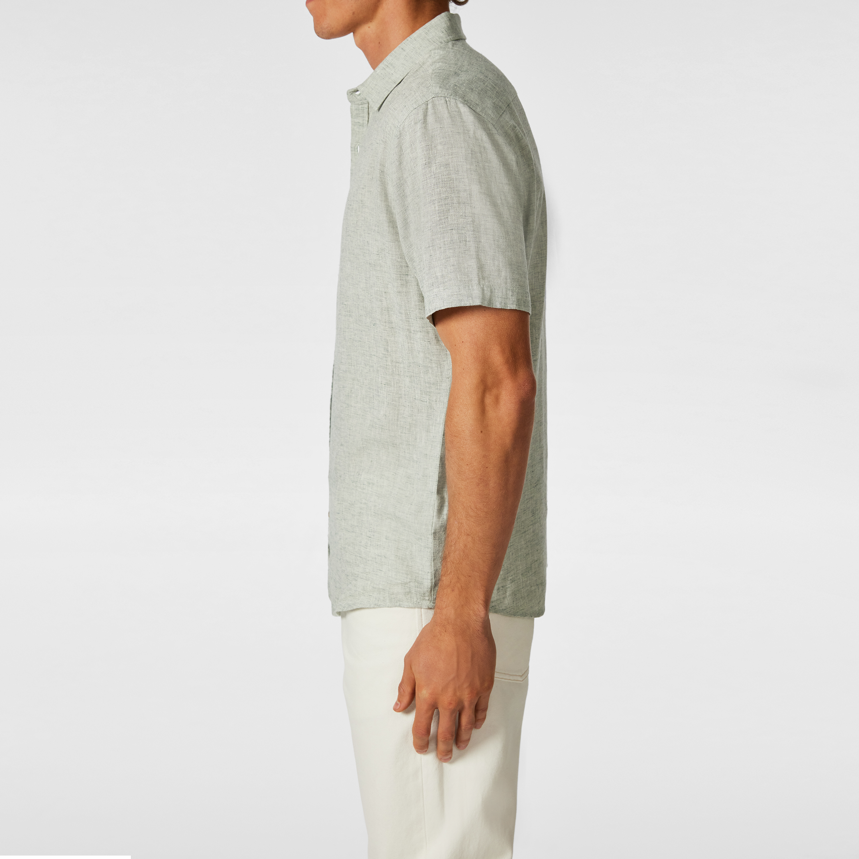 Kieran Linen Blend Short Sleeve Shirt
