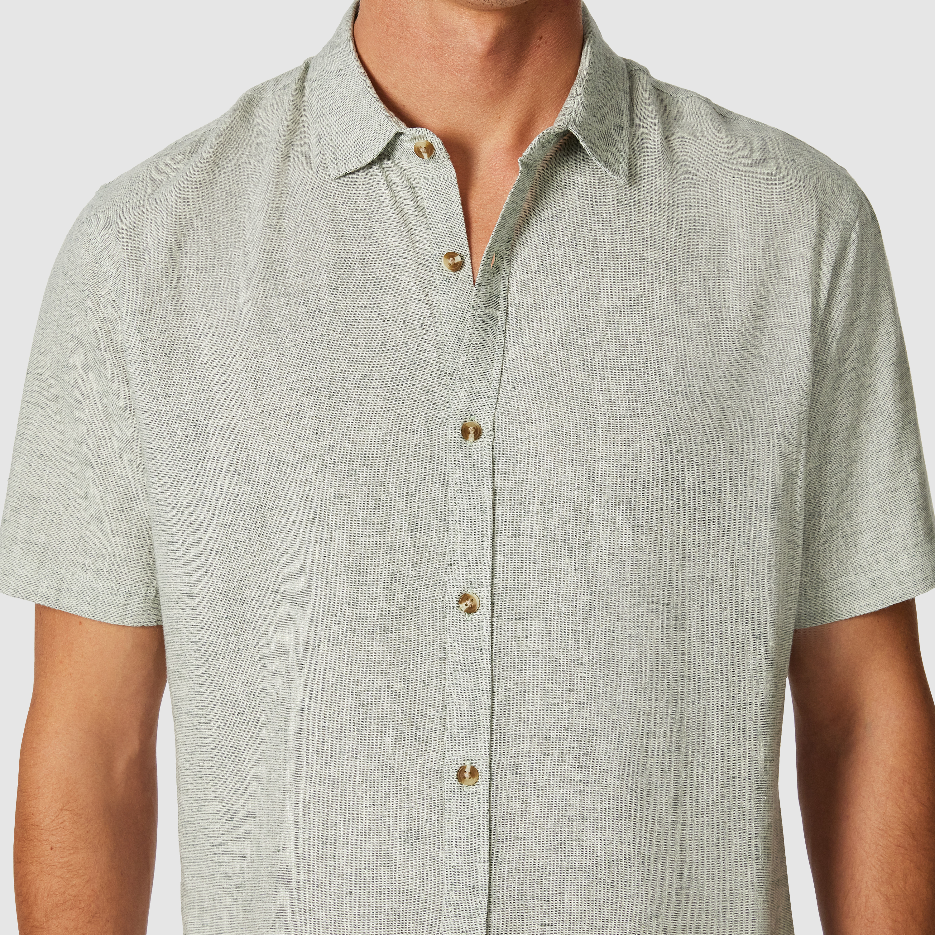 Kieran Linen Blend Short Sleeve Shirt
