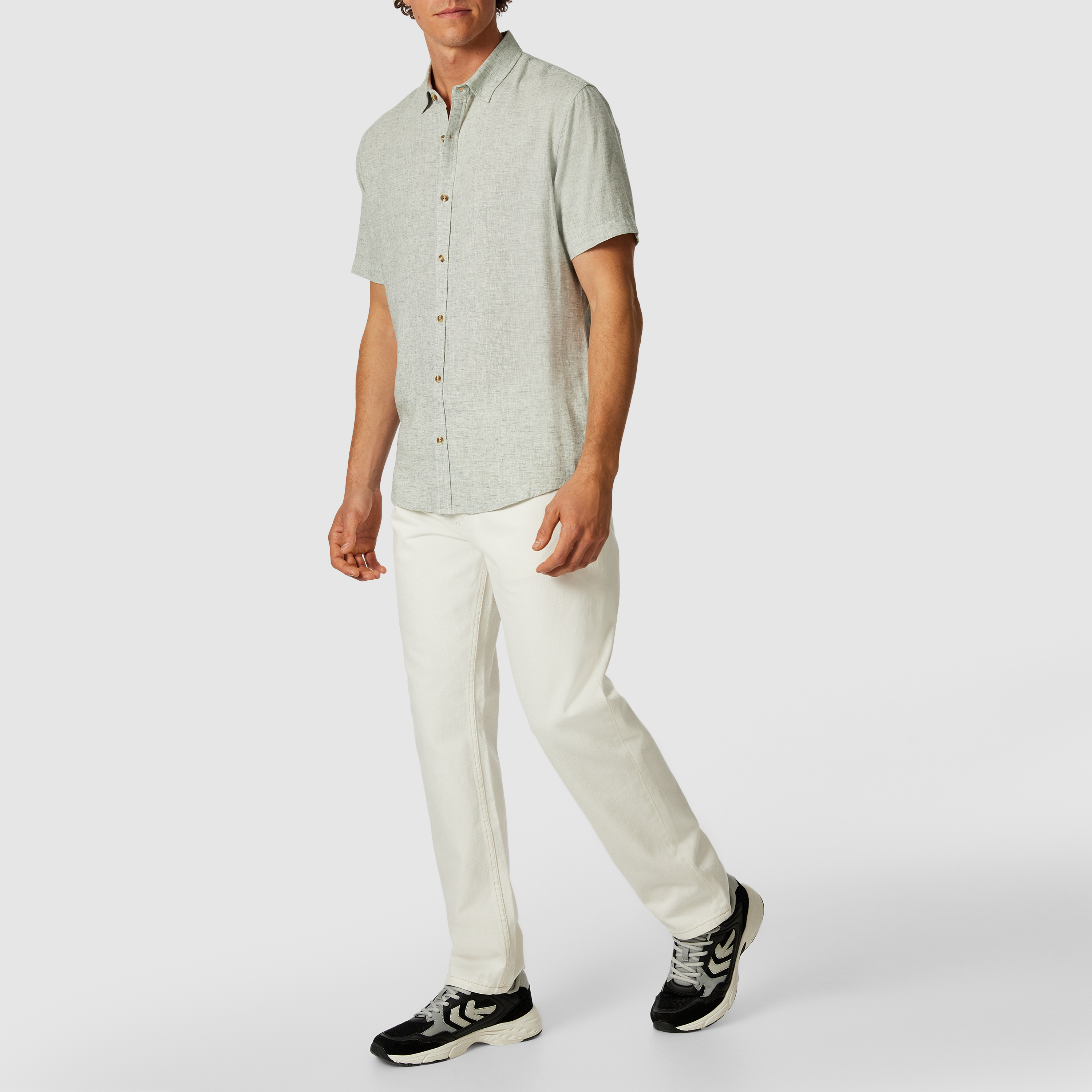 Kieran Linen Blend Short Sleeve Shirt
