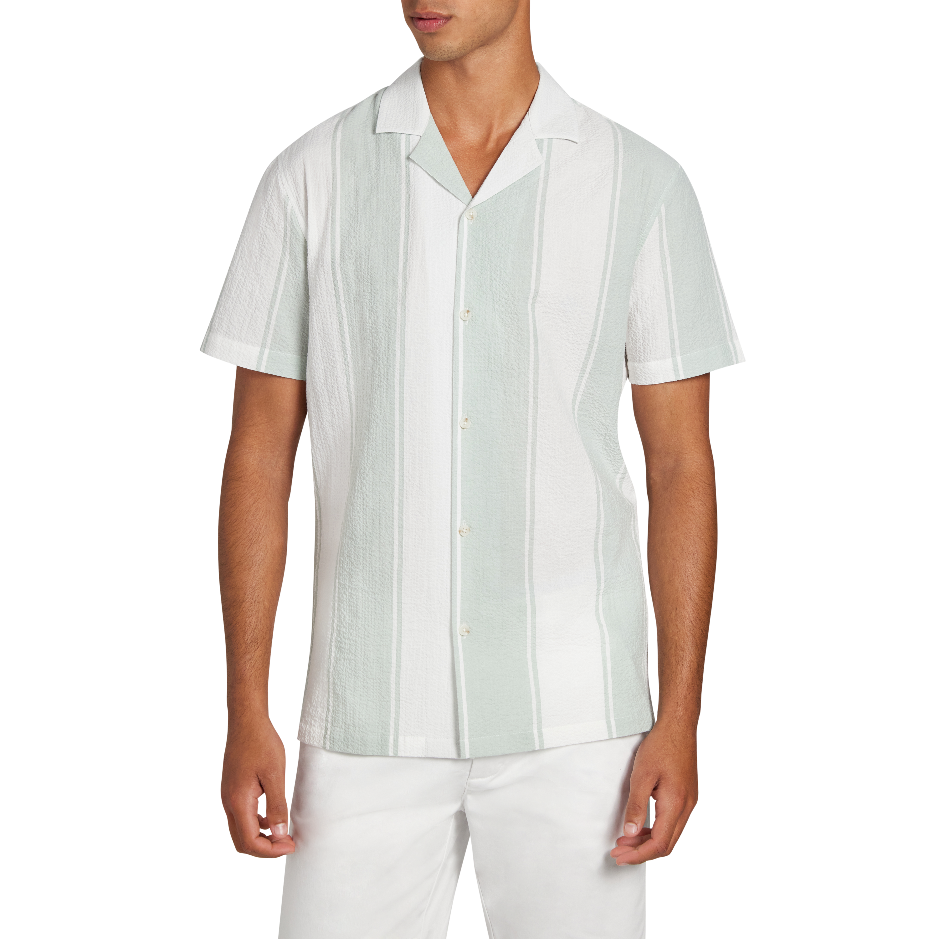 Frampton Textured Stripe Short Sleeve Shirt