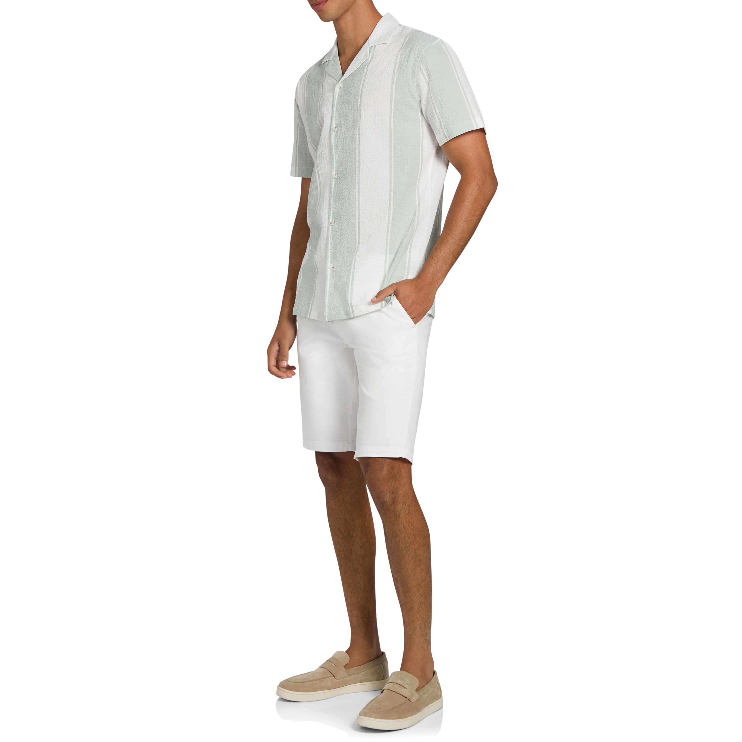 Frampton Textured Stripe Short Sleeve Shirt