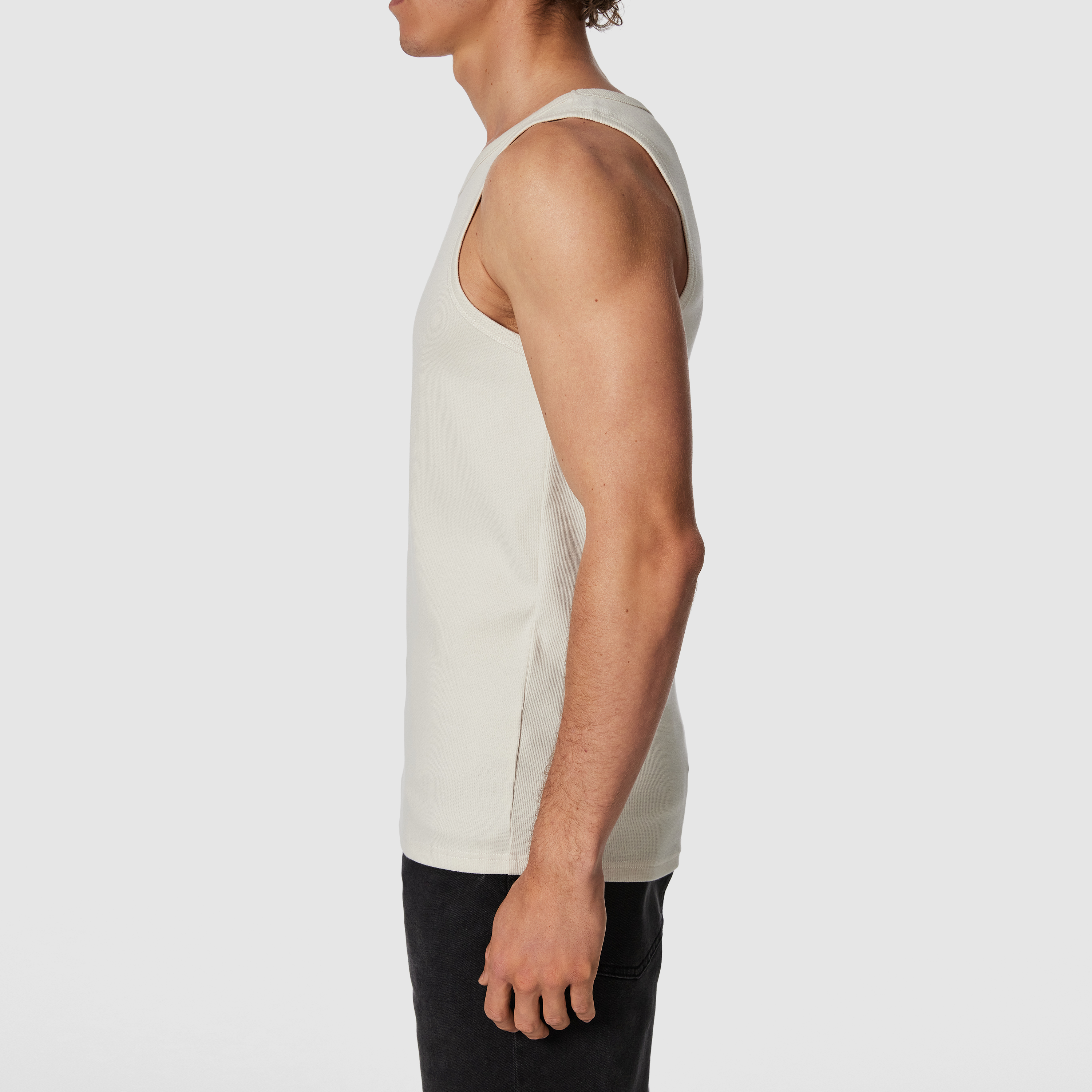 Ecru Rib Singlet