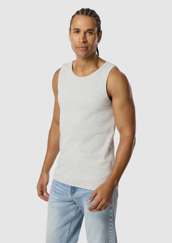 Light Grey Rib Singlet