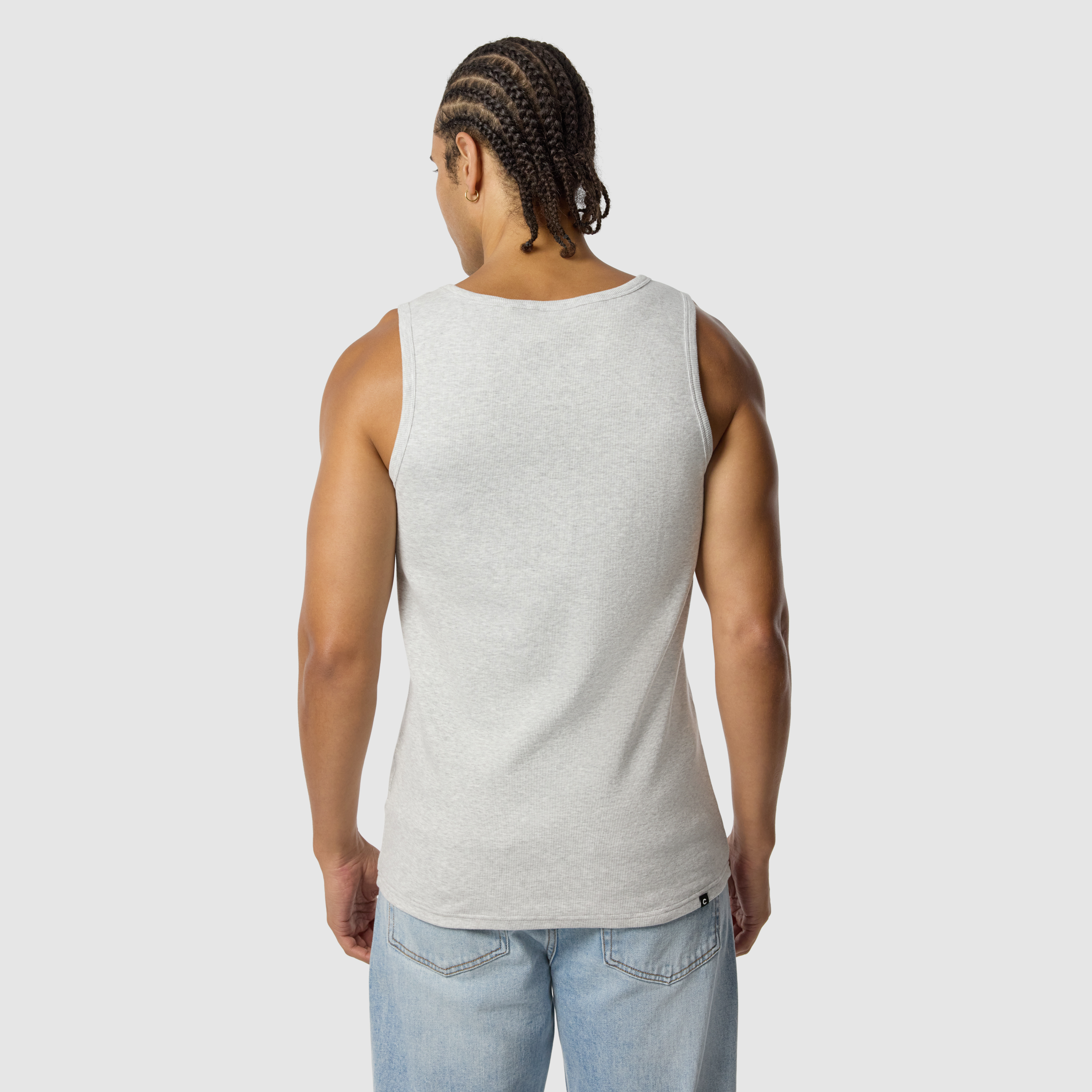 Light Grey Rib Singlet
