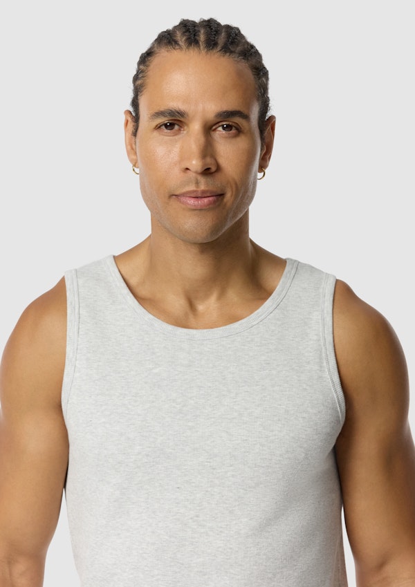 Light Grey Rib Singlet