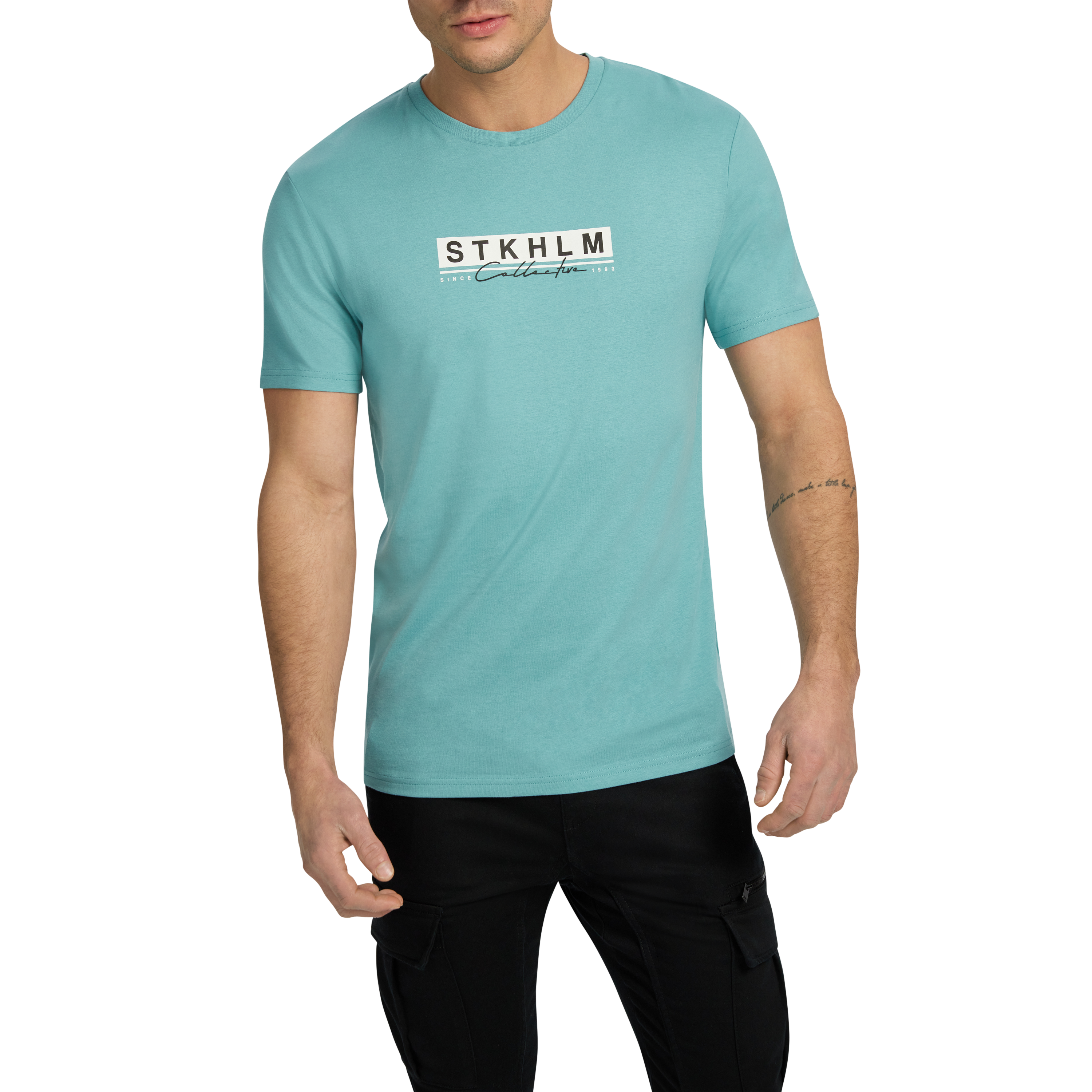 'SKI' Graphic Crew Neck Knit | Blue