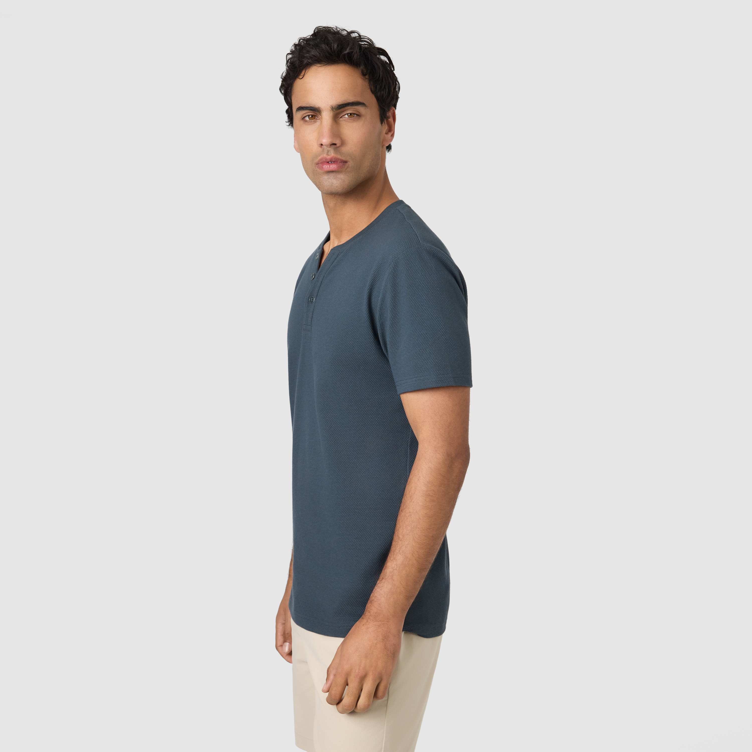 Petrol Blue Pete Henley Tee
